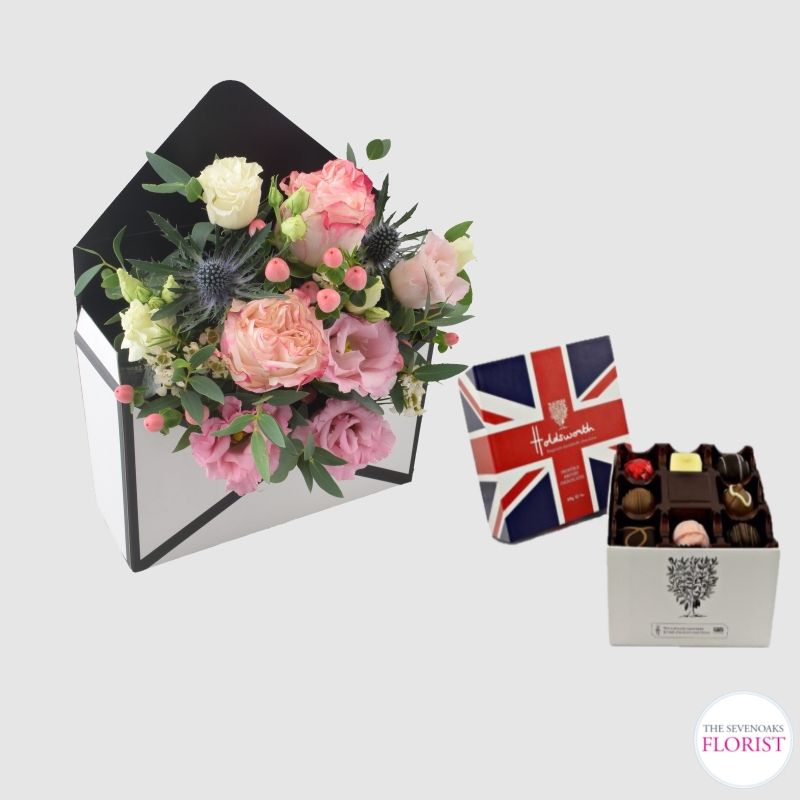 Envelope of Flowers and Chocolates